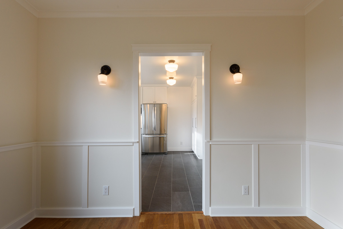  Wainscotted Dining Room next to kitchen 
